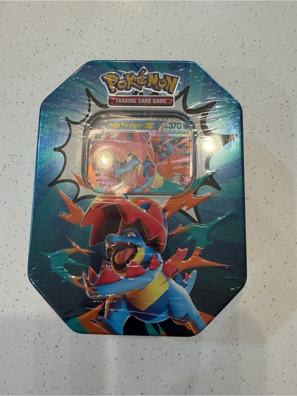 Mega Feraligatr EX Tin - Blue